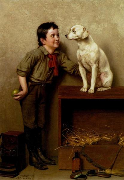 His Favorite Pet by John George Brown