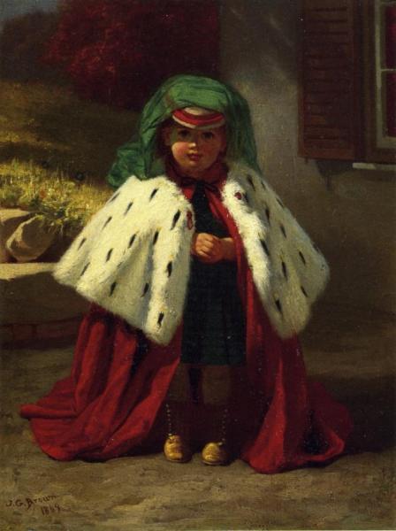 Little Girl With Ermine Coat by John George Brown