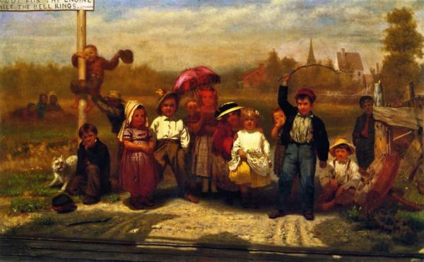 Look Out For The Engine While The Bell Rings by John George Brown