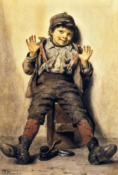 Perfectly Happy by John George Brown Oil Painting Reproductions