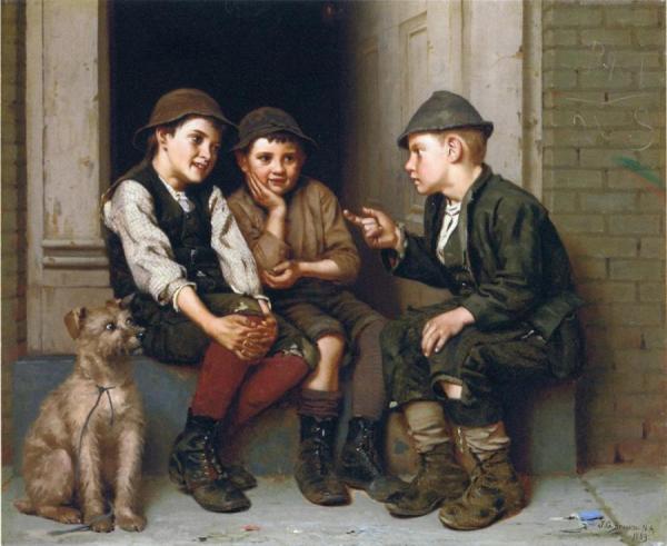 Plotting Mischief by John George Brown