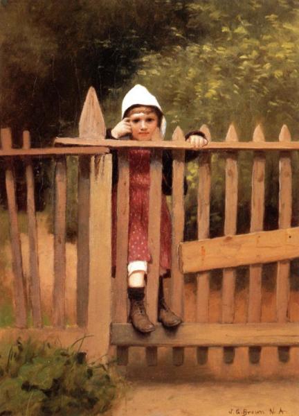 Swinging On The Gate by John George Brown