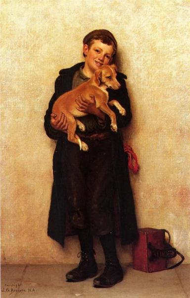 The Bootblack by John George Brown Oil Painting Reproductions