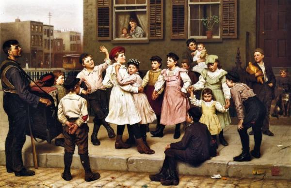 The Sidewalk Dance by John George Brown