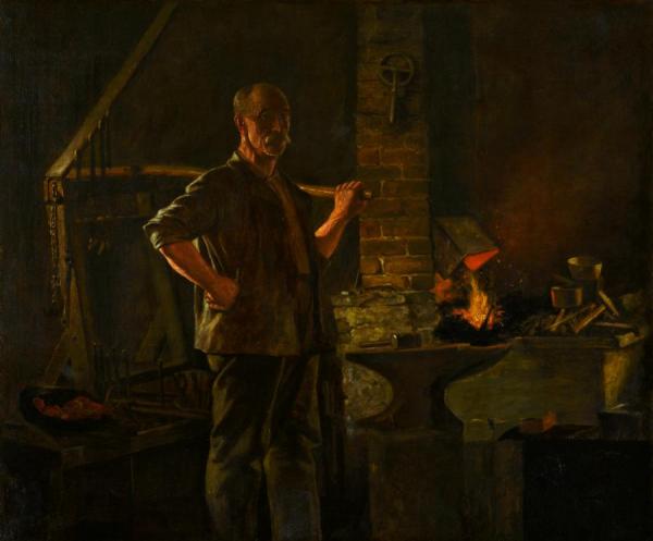 The Village Blacksmith by John George Brown