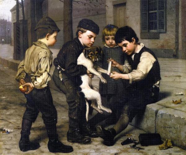 The Wounded Playfellow by John George Brown