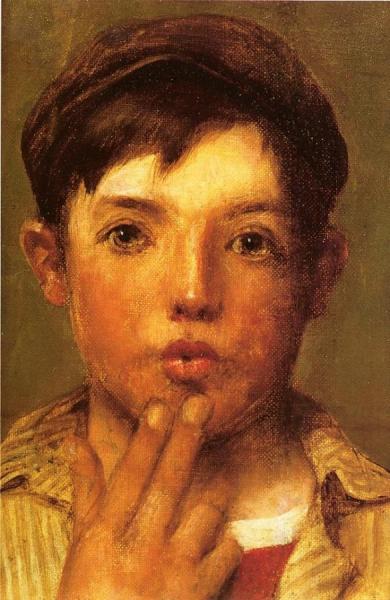 Urchin Head Of Boy by John George Brown