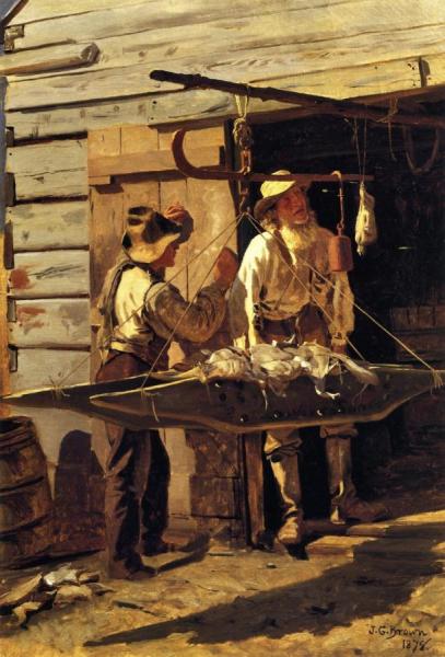 Weighing The Catch by John George Brown
