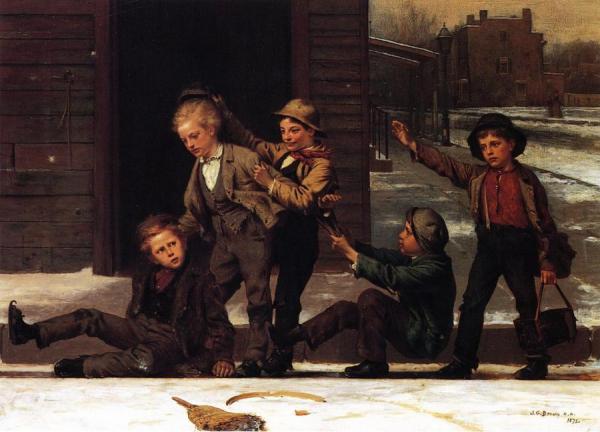 Winter Sports In The Gutter by John George Brown