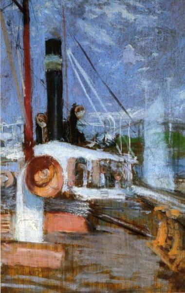 Aboard A Steamer by John Henry Twachtman