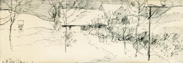 Artist's House, Greenwich, Connecticut by John Henry Twachtman