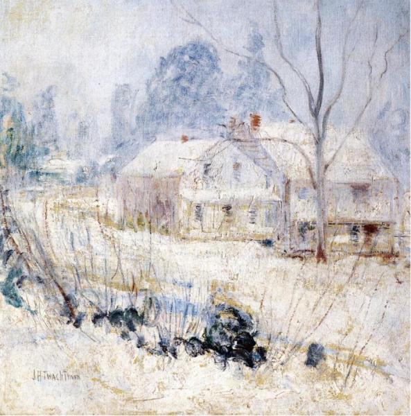 Country House In Winter, Cos Cob by John Henry Twachtman