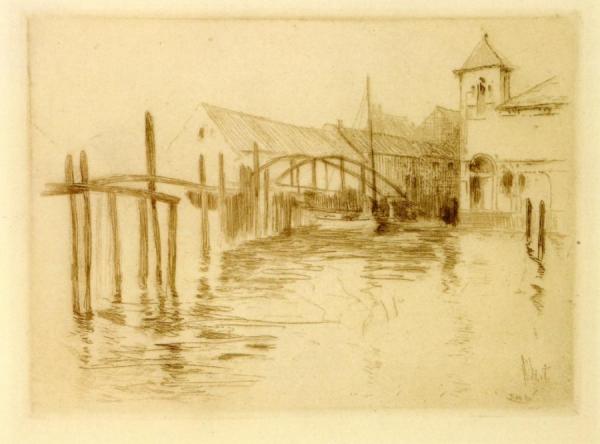 Dock At Newport by John Henry Twachtman