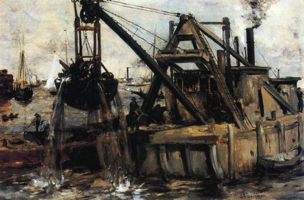 Dredging In The East River by John Henry Twachtman