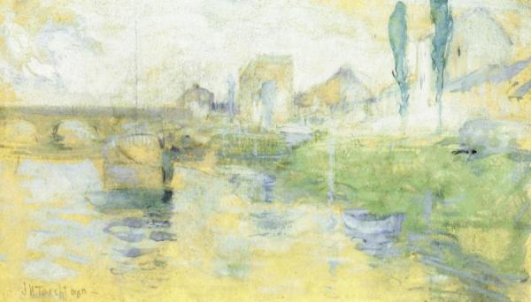 French River Scene by John Henry Twachtman