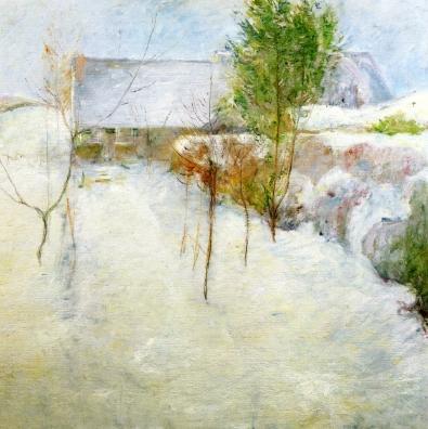 House In Snow by John Henry Twachtman