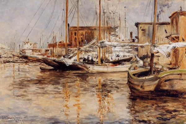 Oyster Boats, North River by John Henry Twachtman