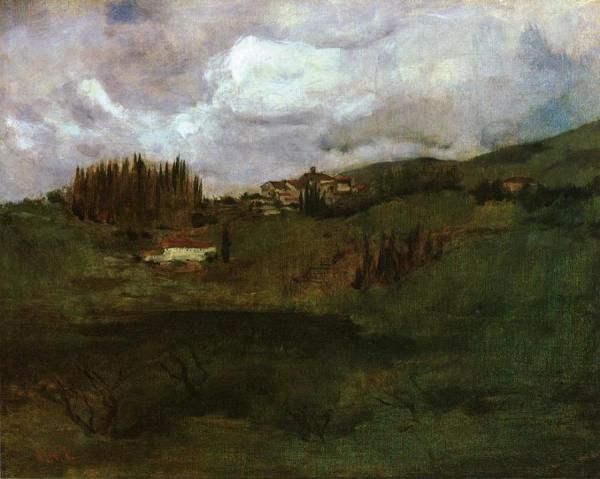 Tuscan Landscape by John Henry Twachtman Oil Painting Reproductions