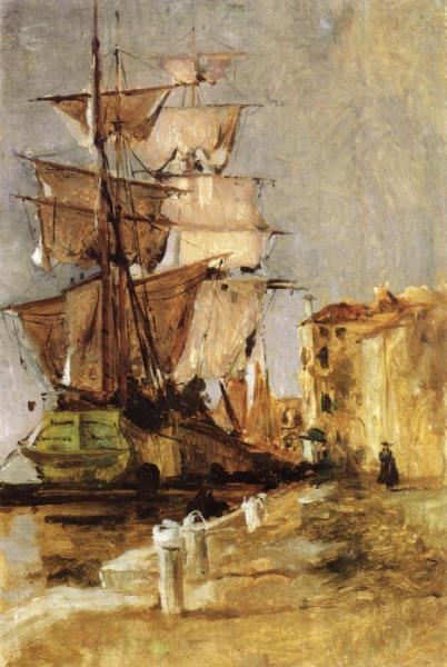 Venetian Sailing Vessel by John Henry Twachtman