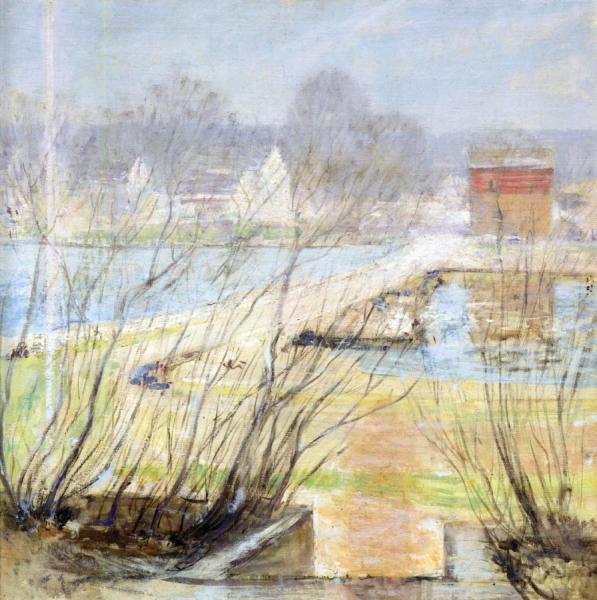 View From The Holley House, Cos Cob, Connecticut by John Henry Twachtman