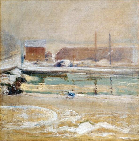 View From The Holley House, Winter by John Henry Twachtman
