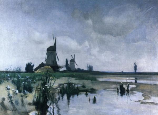 Windmills by John Henry Twachtman
