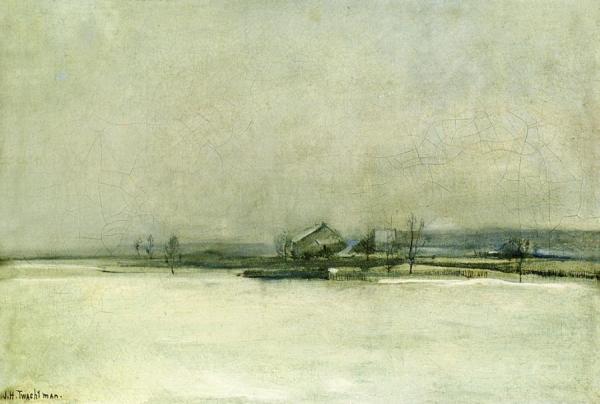 Winter Landscape With Barn by John Henry Twachtman
