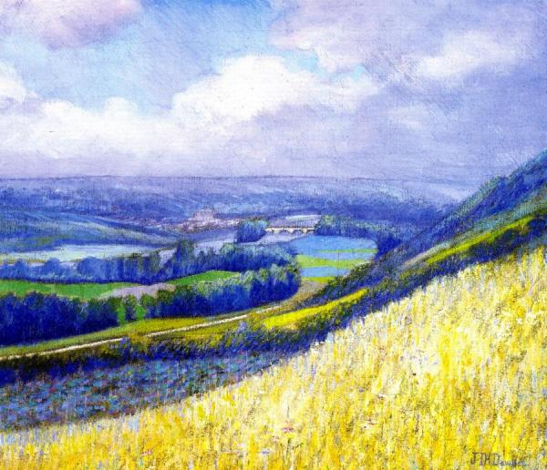 River Seine From Giverny Heights by John Howe Ireland Downes