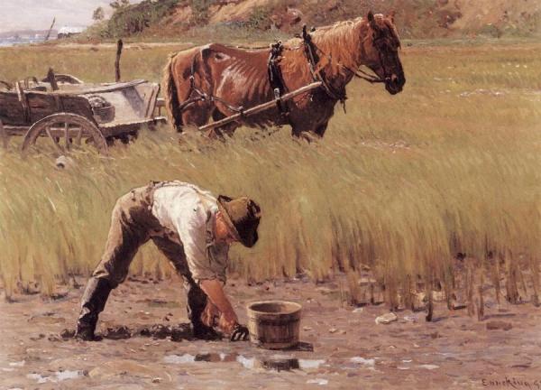 Duxbury Clam Digger by John Joseph Enneking Oil Painting Reproductions