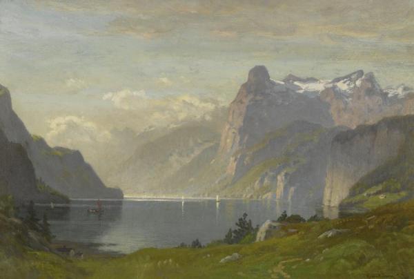 Morning, Lake Lucerne by John Joseph Enneking