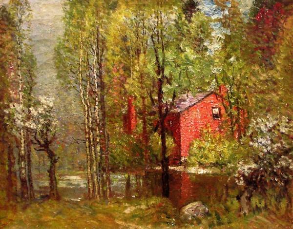 Old Brick House On The Neponset by John Joseph Enneking