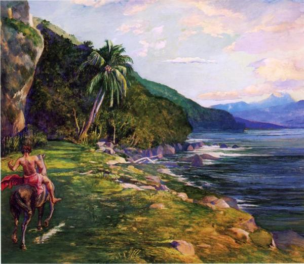 A Bridle Path In Tahiti by John Lafarge