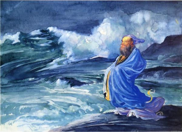 A Rishi Calling Up A Storm, Japanese Folk Lore by John Lafarge