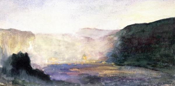 Crater Of Kilauea, Sunrise by John Lafarge