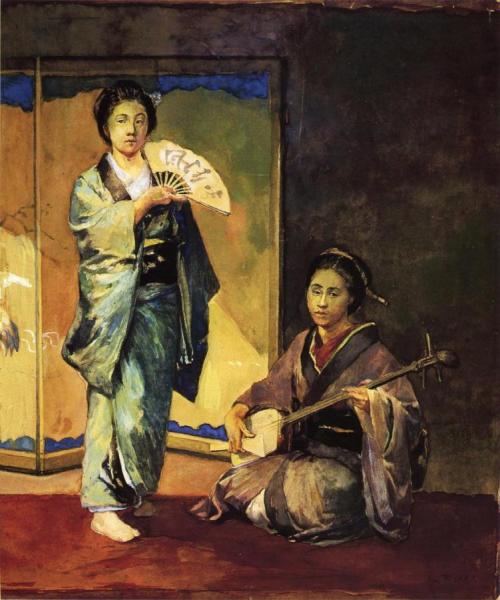 Dancer And Musician by John Lafarge