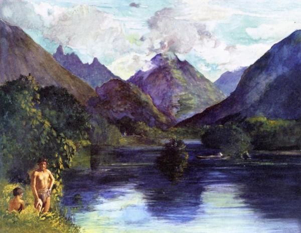 Entrance To Tautira River, Tahiti by John Lafarge