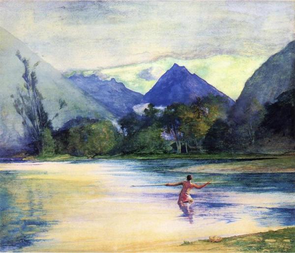Entrance To The Vai-te-piha River, Cook's Anchorage by John Lafarge