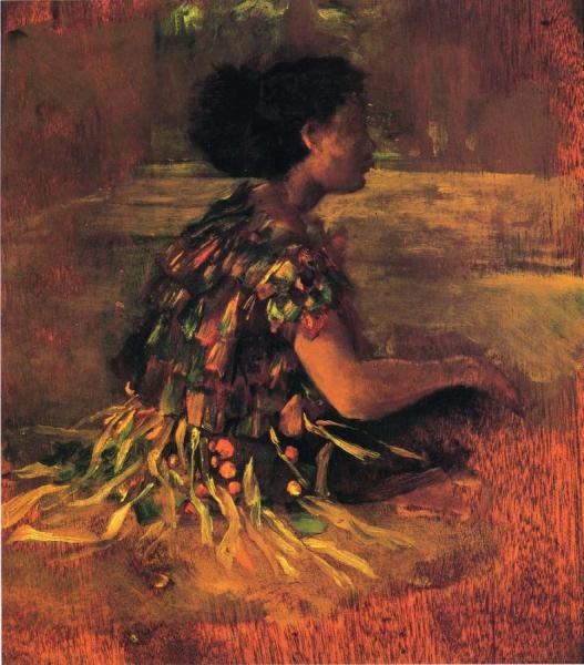 Girl In Grass Dress by John Lafarge