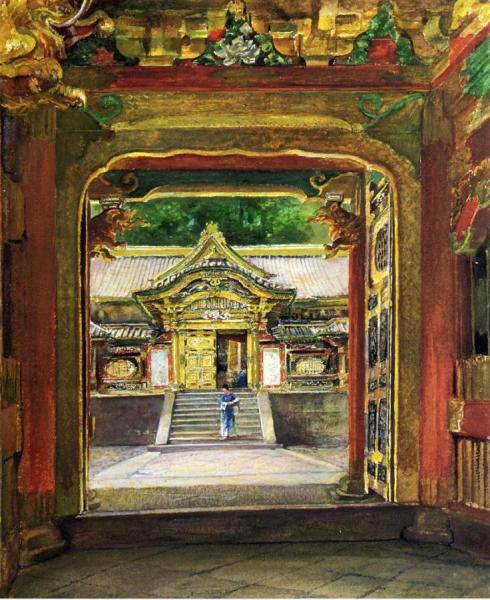 In The Third Gate, Looking Toward The Fourth Of The Temple, Iyemitsu, Nikko, Aug., 1886 by John Lafarge