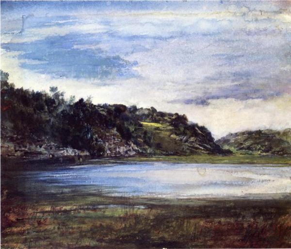 Paradise Rocks - Study At Paradise, Newport, R.i. by John Lafarge