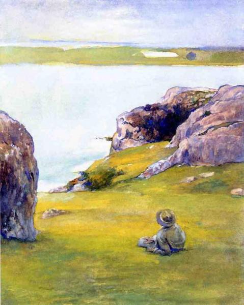 Study At Brenton's Cove, Newport, Looking Towards Fort Adams by John Lafarge