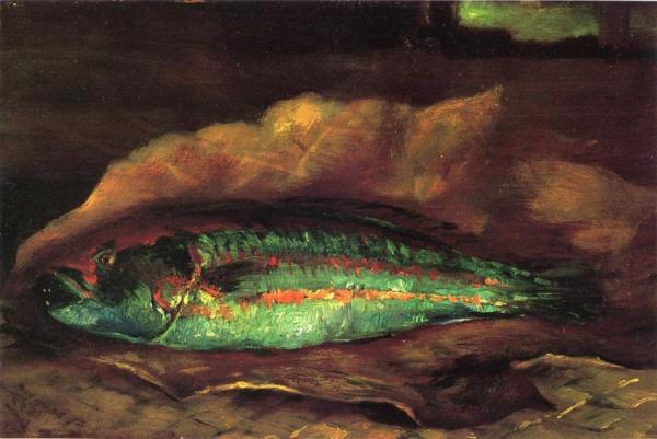 Study Of The Parrot Fish by John Lafarge