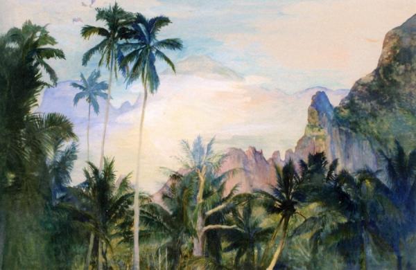 The End Of Cook's Bay, Island Of Moorea, Society Islands. 1891, Dawn by John Lafarge