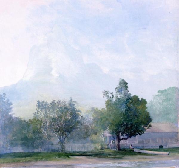 The Peak Of Maua Roa, Island Of Moorea, Society Islands. 'uatea', Rain And Sunshine by John Lafarge