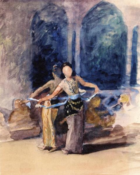 Village Dancing Girls At Garoet In The Preanger Regency, Java by John Lafarge