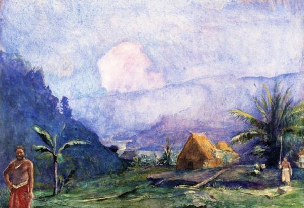 Village Of Navundi Wai Wai Vula, In Viti Levu, Fiji by John Lafarge
