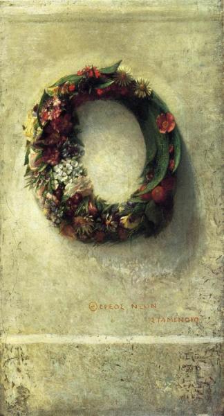 Wreath Of Flowers by John Lafarge