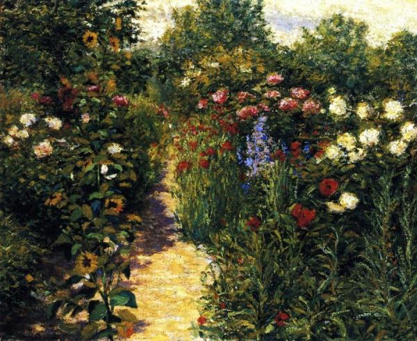 Garden At Giverny by John Leslie Breck