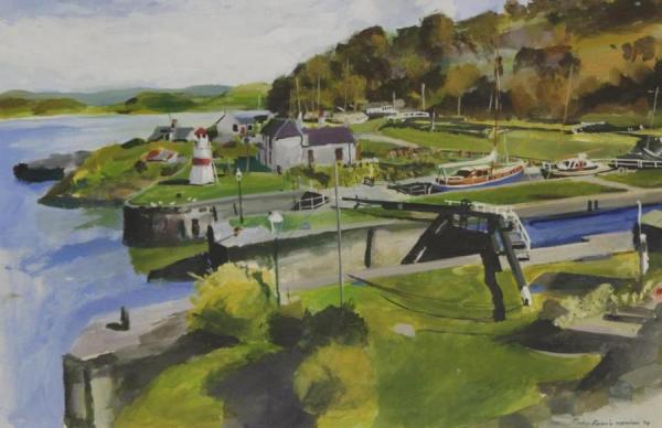 Lock No.15, Crinan by John Lowrie Morrison
