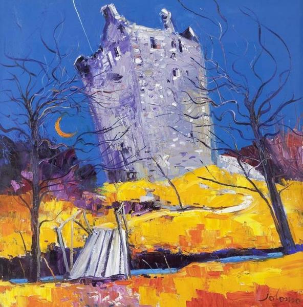 Sickle Moon, Moy Castle, Mull by John Lowrie Morrison